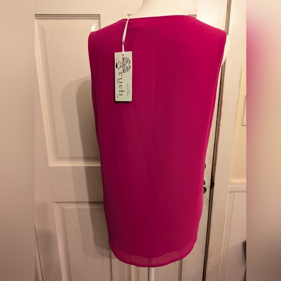 NWT Aryeh Pink Sleeveless Top Blouse S - Picture 6 of 12